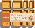 SMIRLY 8-Piece Bamboo Kitchen Drawer Organizer Set by Smirly