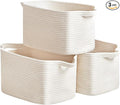 Cotton Rope Storage Basket 15"x10"x9" – Fabric Storage Bins by RRUNKA