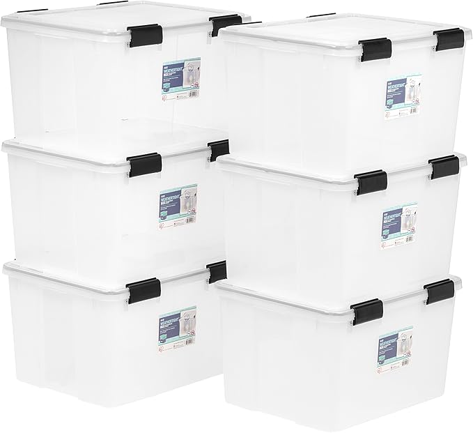 IRIS USA 47 Quart WEATHERPRO Plastic Storage Bins by IRISUSA