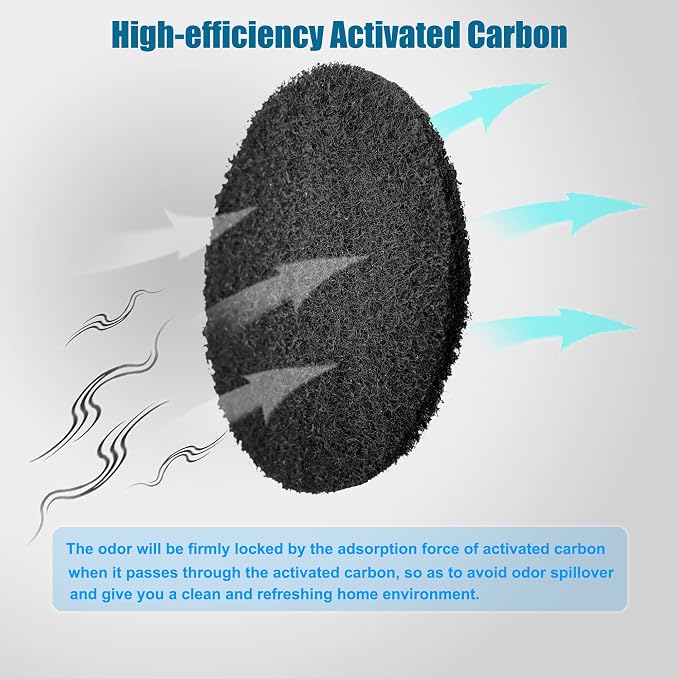 12-Pack Universal Stick-on Trash Can Odor Absorbing Filters, Thick Design - Image 2