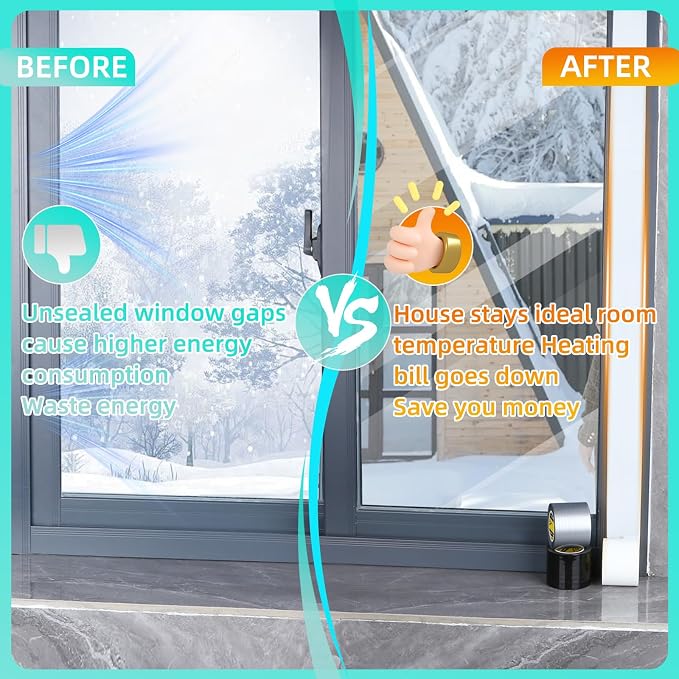 Window Weather Stripping Door Seal Tape White, 2in x 66FT, Automotive - Image 6