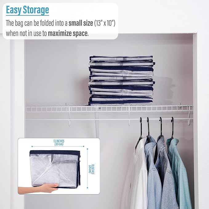 VENO 8 Pack Moving Bags Plastic Storage Totes Clothes Organization Large W - Image 7