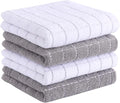 Homaxy 100% Cotton Terry Kitchen Towels, Checkered Designed, Soft and Super by Homaxy