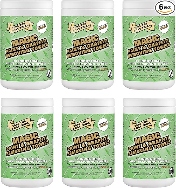 Magic Heavy Duty Paint & Graffiti Removing Wipes by ZenexInternational