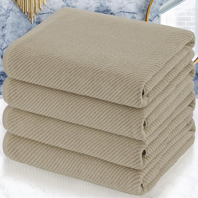 VOOVA & MOVAS Bath Towels Set of 4, Large 30" x 56" by VOOVAMOVAS