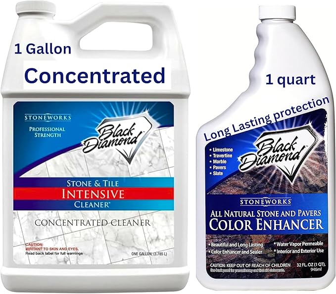 Black Diamond Stoneworks Intensive Cleaner Gallon + Color Enhancer Quart – by BlackDiamondStoneworks