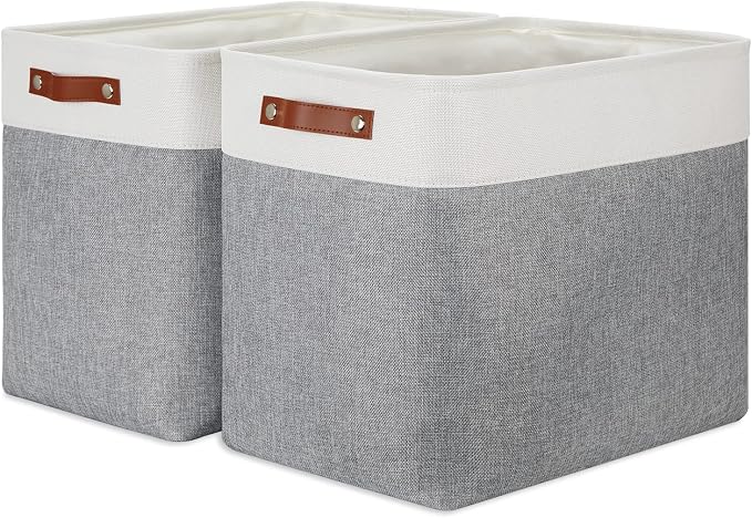 DULLEMELO Extra Large Storage Baskets, Fabric Storage Bins by DULLEMELO