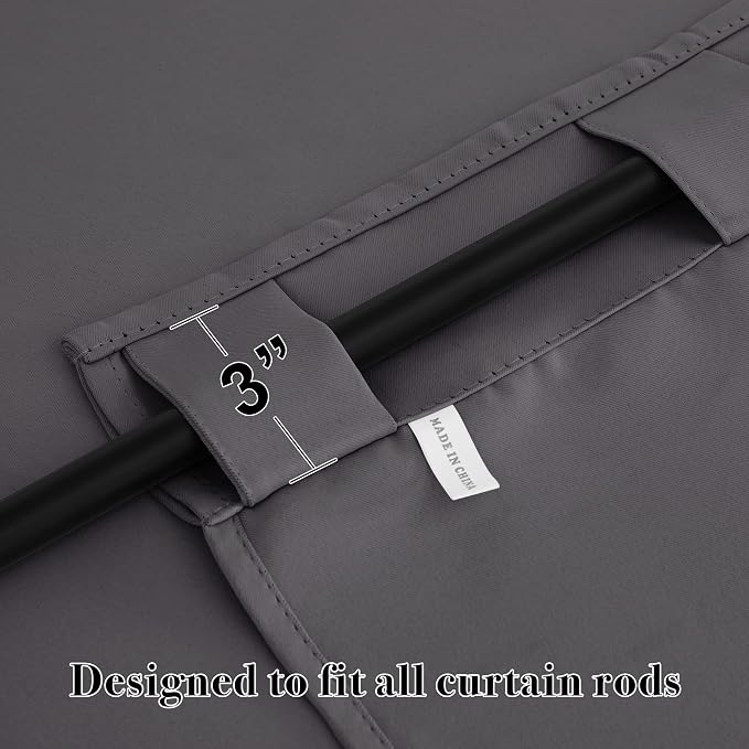 RYB HOME Blackout Curtains 80 inches Long Thermal Insulating Large Window - Image 2