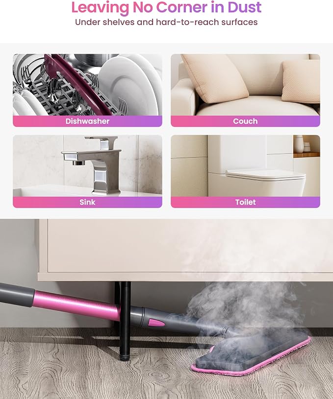 Schenley 19-in-1 Steam Mop Dual-Rod Design - Image 3