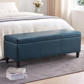 HUIMO Faux Leather Storage Ottoman Bench 50.3 Inch Extra Long PU Upholstered by HUIMO