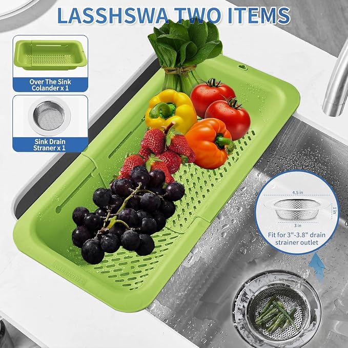 LASSHSWA Collapsible Colander and Strainer - Image 2