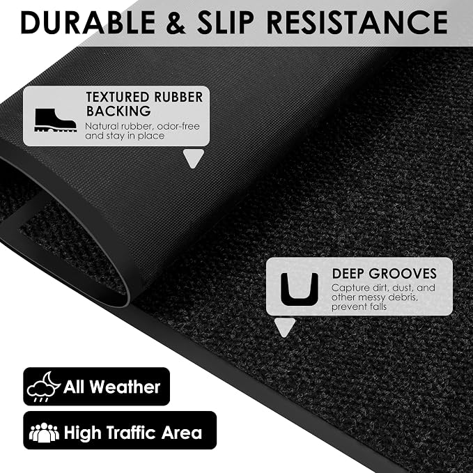 4′ x 14′ Front Door Mat Indoor Outdoor Entrance, Commercial Floor Mat Heavy - Image 7