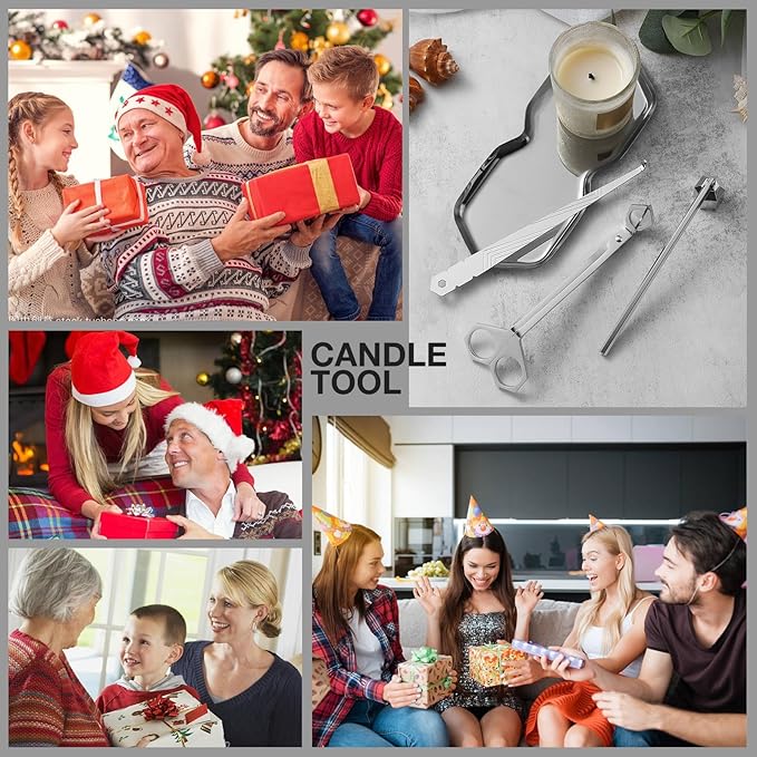 PATOISE 4 in 1 Candle Accessory Set, Wick Trimmer, Candle Snuffer, Wick Scoop - Image 8