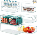 8 PACK Freezer Organizer Bins Clear Stackable Storage Bins by HEYUZB