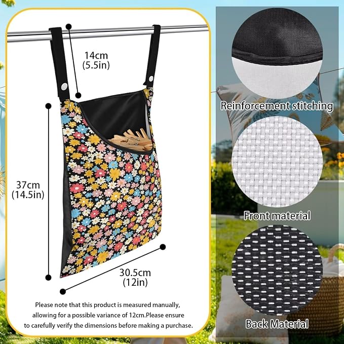Clothes Pin Hanging Bag, Large Capacity Clothespin Bag - Image 6