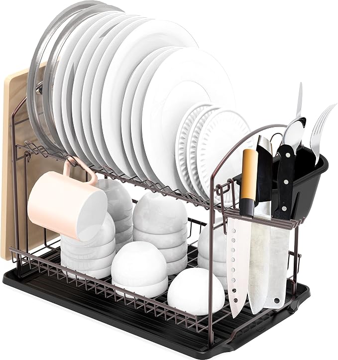SIMPLE HOUSEWARE 2-Tier Dish Rack by SimpleHouseware