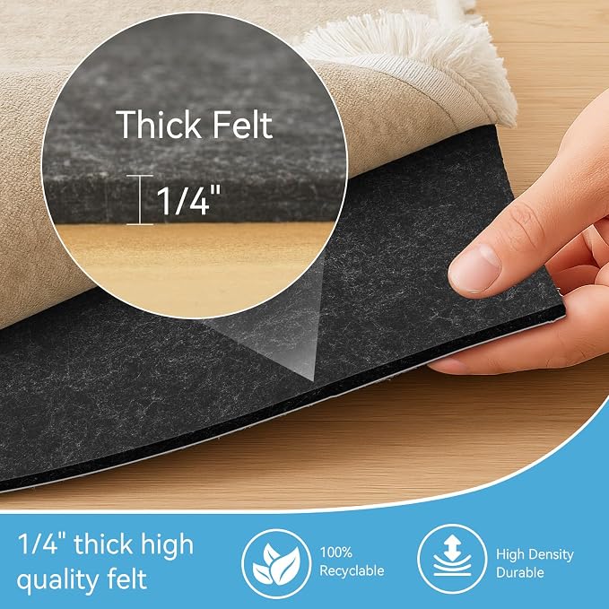 Warmstar 2x6 FT Non Slip Rug Pad, 100% Waterproof Felt Rug Pad - Image 5
