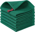 Homaxy 100% Cotton Waffle Weave Kitchen Dish Cloths, Ultra Soft Absorbent Quick by Homaxy