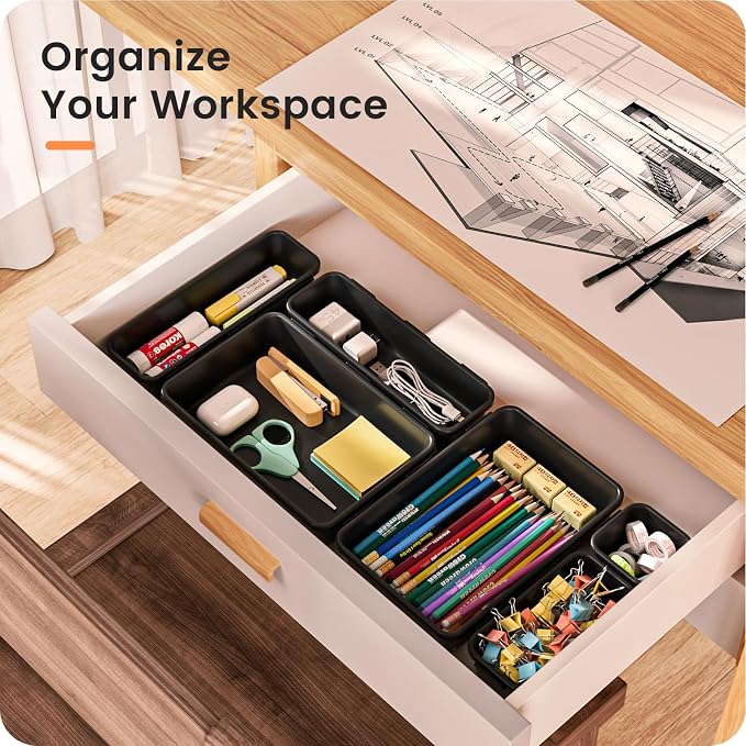 A-LuGei 【28PCS】 Drawer Organizer, Bathroom Organizers and Storage, Makeup - Image 5