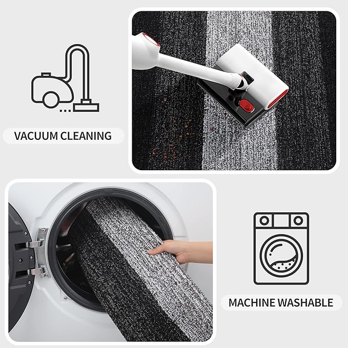Kitinjoy Indoor Outdoor Door Mat, 59x36 Non-Slip Absorbent Dirt Trapper - Image 5