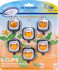 Air Jungles Hawaiian Scent Car Air Freshener Clip, 6 Vent Clips, 4 ml Each by AirJungles