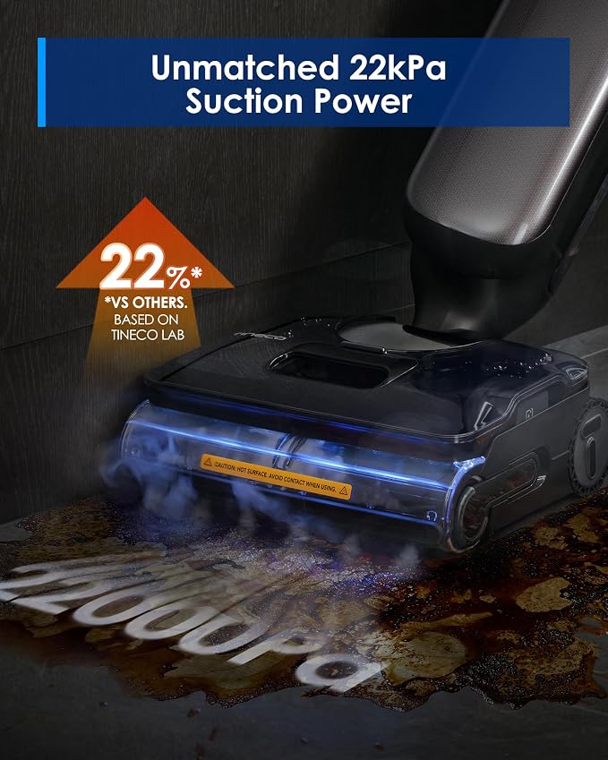 Tineco Floor One S9 Artist Steam Wet Dry Vacuum Cleaner, High-temp Steam - Image 3