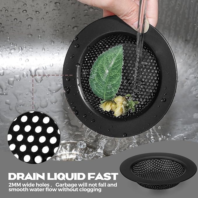 Retisee 2 Pcs Sink Strainer Stainless Steel Kitchen Sink Drain Strainer Basket - Image 4