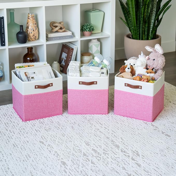OrganiHaus 12x12 Fabric Storage Bins - Image 4