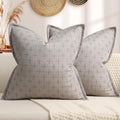 ZWJD Pillow Covers 22x22 Set of 2 Soft Polyester Textured Pillow Covers by ZWJD