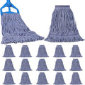 JERIA 16 Pack Heavy Duty Mop Head Replacements, String Mop Head by JERIA