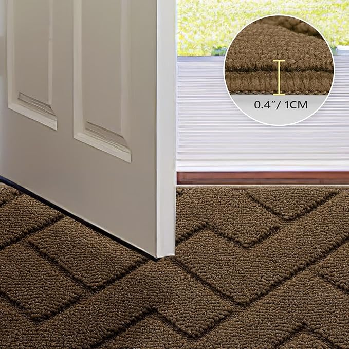 hicorfe Indoor Doormat, Front Back Door Mat Rubber Backing Non Slip Door Mats - Image 4
