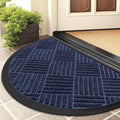 Smiry Half Circle Front Door Mat Outside Entrance, Heavy Duty Outdoor Indoor by Smiry