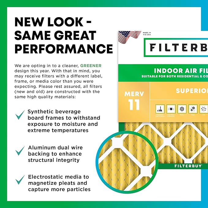 Filterbuy 20x30x2 Air Filter MERV 11 Allergen Defense Replacement, - Image 3