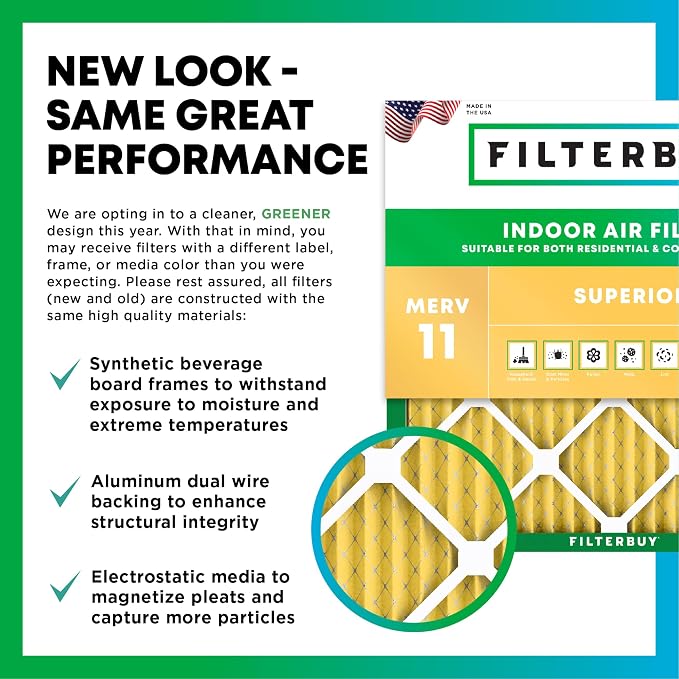 Filterbuy 20x36x1 Air Filter MERV 11 Allergen Defense Replacement, - Image 3