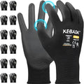 Kebada W1 Work Gloves for Men and Women, PU Coated Safety Gloves by KEBADA