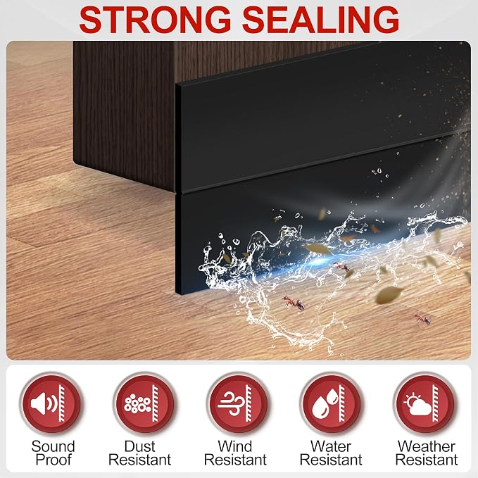 MYFAMIREA Door Weather Stripping 2IN x 10FT Door Draft Stopper Seal Tape - Image 3