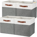 Temary Storage Cubes 12ﾗ12 Fabric Cube Storage Bins Foldable Storage Baskets by TEMARY