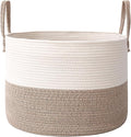 Woven Blanket Basket, 65L Large Rope Storage Bin by JMvicyroam