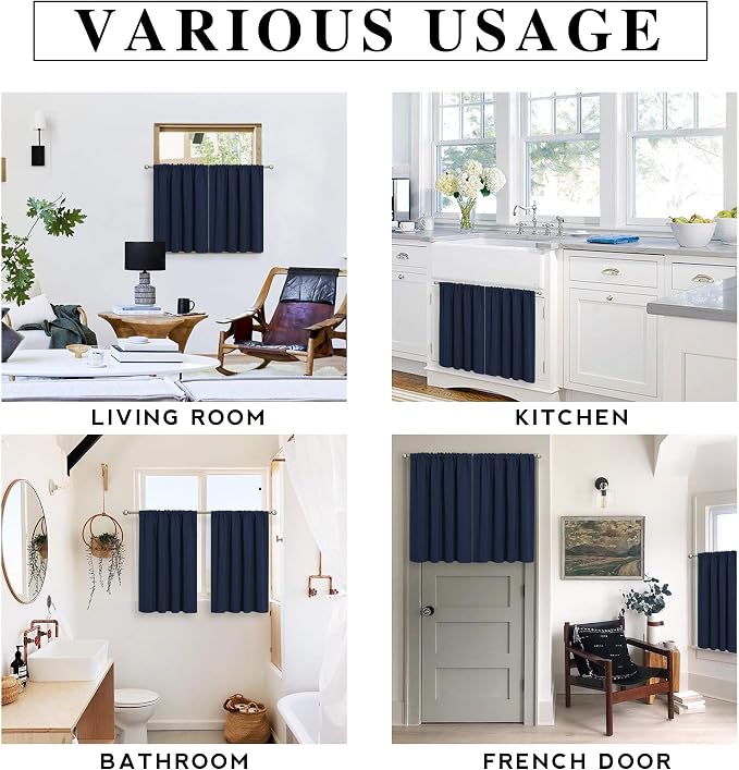 RYB HOME Small Window Curtains Blackout - Image 8