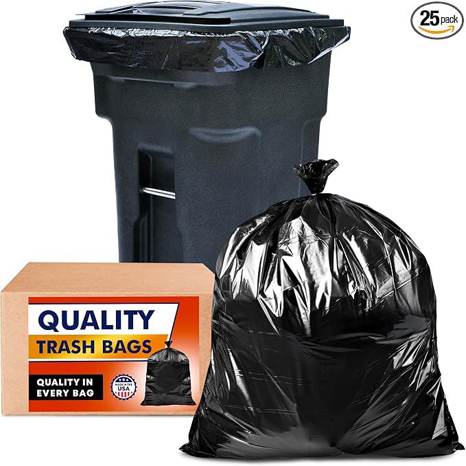 Veska 95-96 Gallon Trash Bags Heavy Duty, 100 Gallon Extra Large Trash Bags by Veska