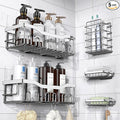 EUDELE 5-Pack Rustproof Stainless Steel Shower Caddy – No Drill Adhesive by EUDELE