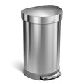 simplehuman 45 Liter/ 12 Gallon Semi-Round Hands-Free Step Trash Can by Simplehuman