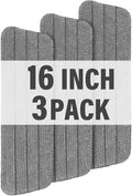 16.5 inch Mop Pads Refills, 3 Pack Microfiber Reusable Replacement Mop Pads by PANDAGRIP