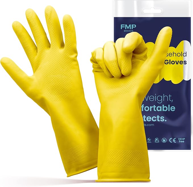 FMP Brands 3/6/12/60 Pairs Cleaning Gloves, Waterproof Rubber Gloves by FMPBrands