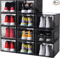 8 Pack Shoe Boxes Clear Plastic Stackable, Drop Front Shoe Storage Organizer by YukuiLLc