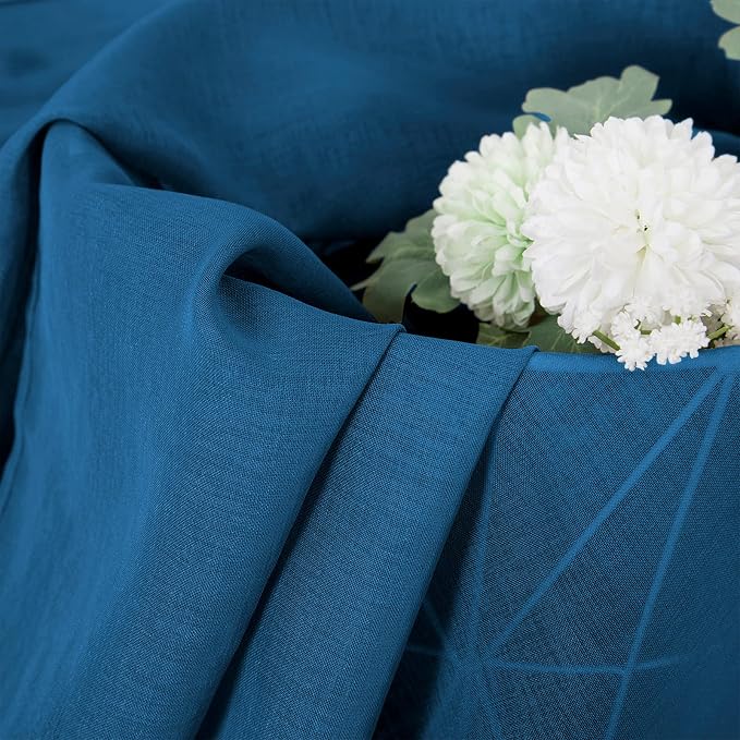Tollpiz Sheer Tier Curtains Kitchen Linen Textured Half Curtain Sheers Light - Image 6