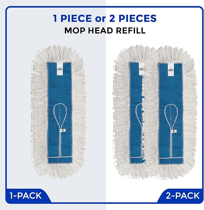 Nine Forty Industrial-Grade 24x5 Cotton Dust Mop Head Refills, Perfect - Image 7