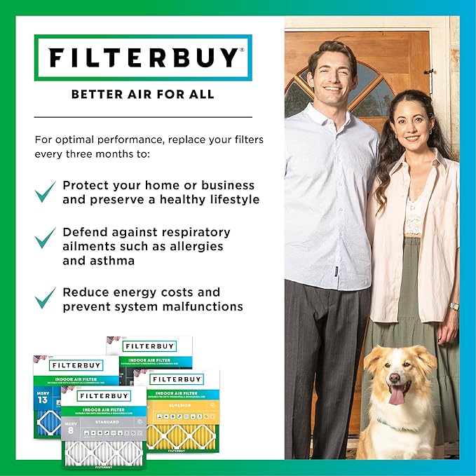 Filterbuy 16x20x2 Air Filter MERV 11 Allergen Defense Replacement, - Image 7