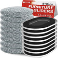 New Upgrade Furniture Movers Sliders, 8+8 Pack 5.8 * 4.3" Multi-Surface by KissCore
