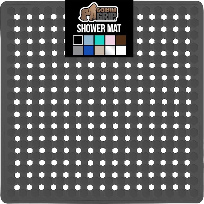 GORILLA GRIP Patented Square Shower Stall Mat, Small Bathtub Floor Mats by GorillaGrip